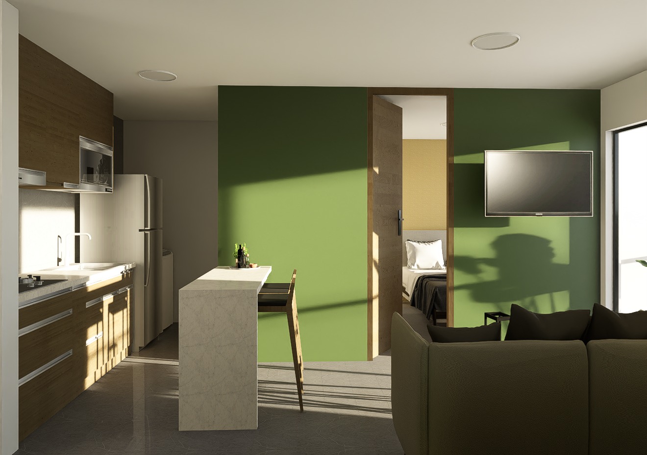 Apartamento en obra gris